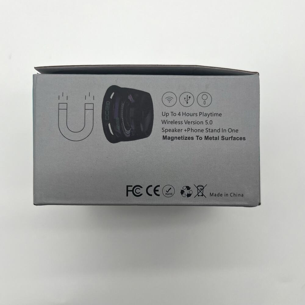 Portable Magnetic Speaker, Bluetooth LED, Phone Stand, NWT - Picture 10 of 12